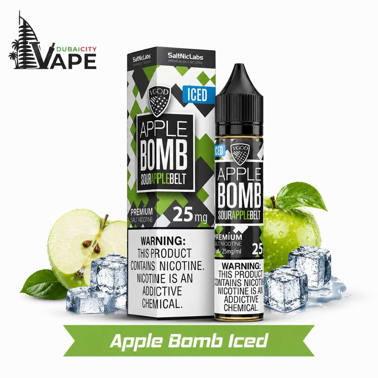 Apple Bomb Iced – Vgod Saltnic 30ml in Dubai Apple Bomb Iced – Vgod Saltnic 30ml in Dubai