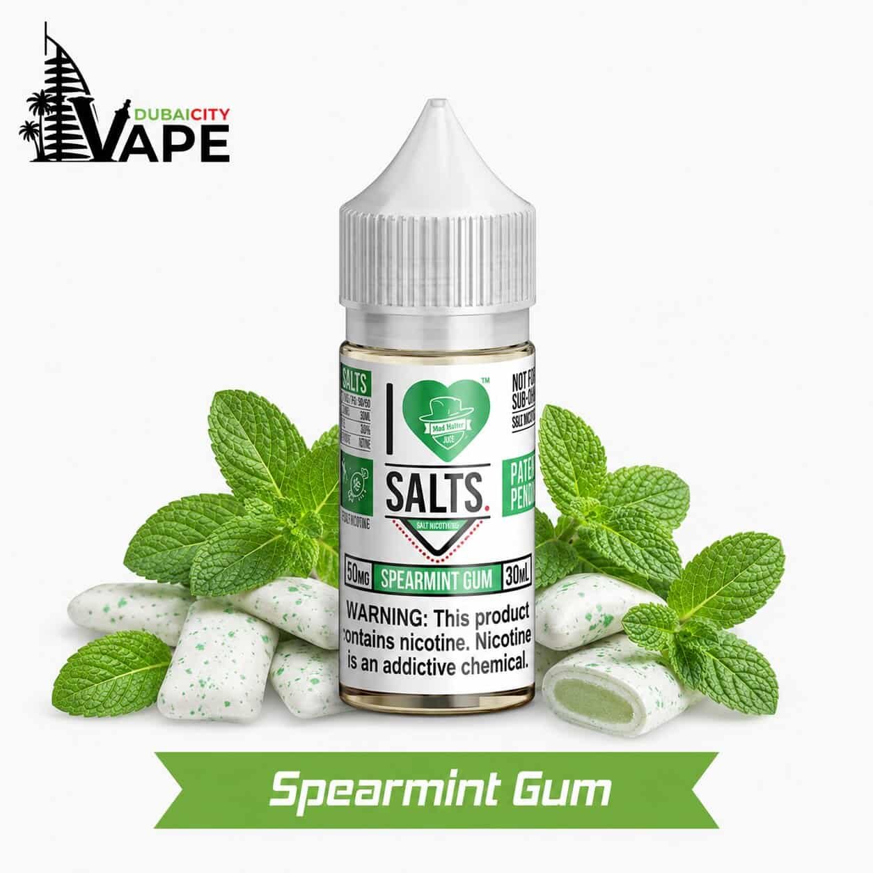 Spearmint Gum I Love Salts E-Liquid 30ml in UAE Spearmint Gum I Love Salts E-Liquid 30ml in UAE