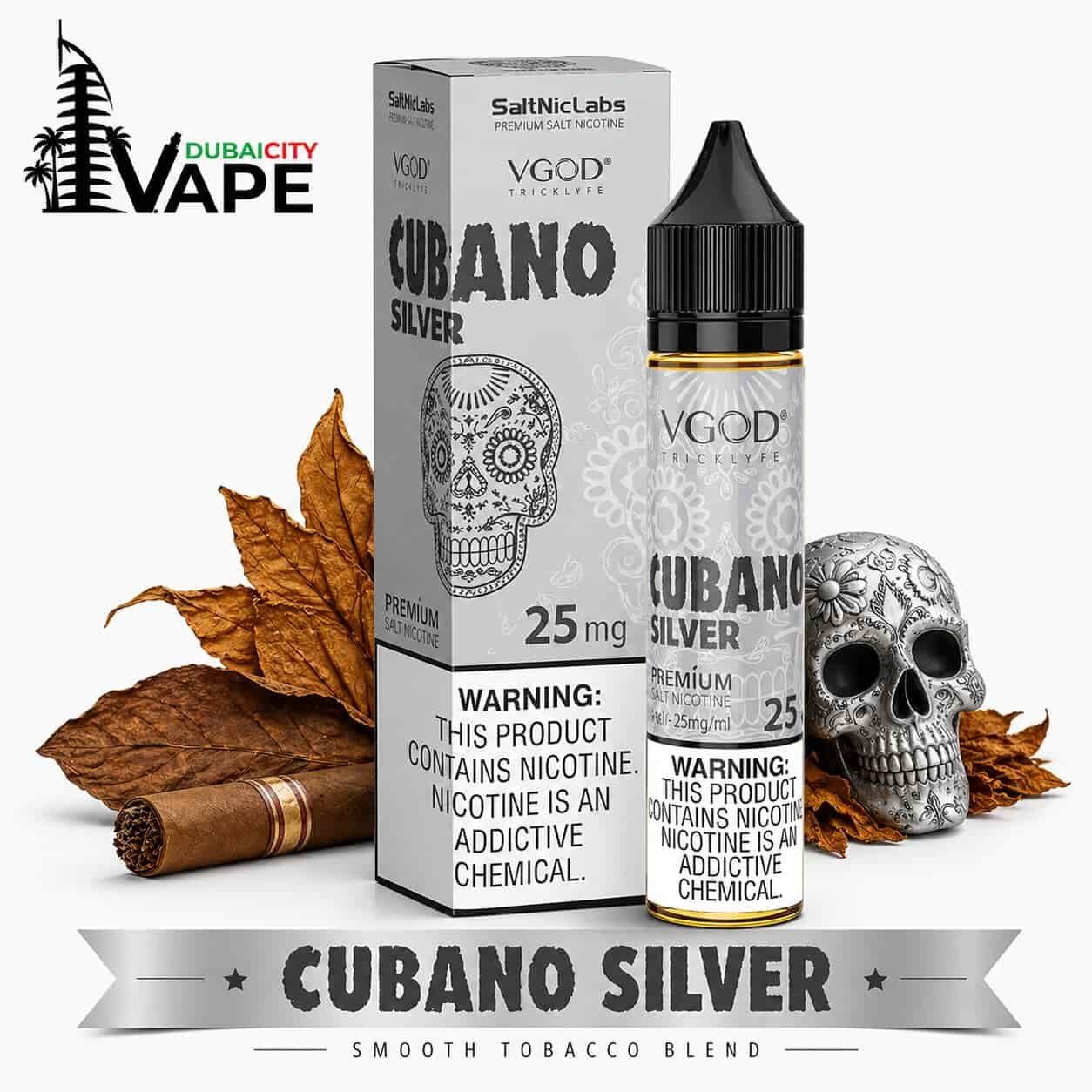 VGOD Cubano Silver Saltnic 30ml in UAE VGOD Cubano Silver Saltnic 30ml in UAE