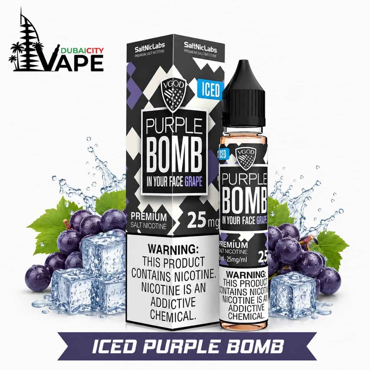 VGOD SaltNic Iced Purple Bomb – 30ml in Dubai VGOD SaltNic Iced Purple Bomb – 30ml in Dubai