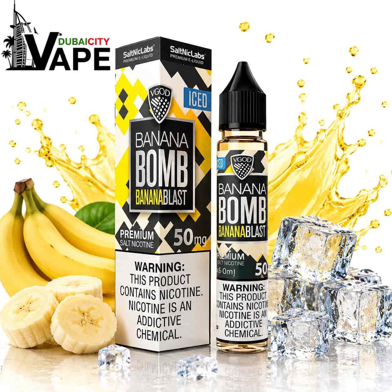 VGOD Saltnic Iced Banana Bomb 30ml in UAE VGOD Saltnic Iced Banana Bomb 30ml in UAE