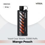Vozol Gear Shisha 25000 Puffs DTL Disposable Pod Mango Peach in Dubai