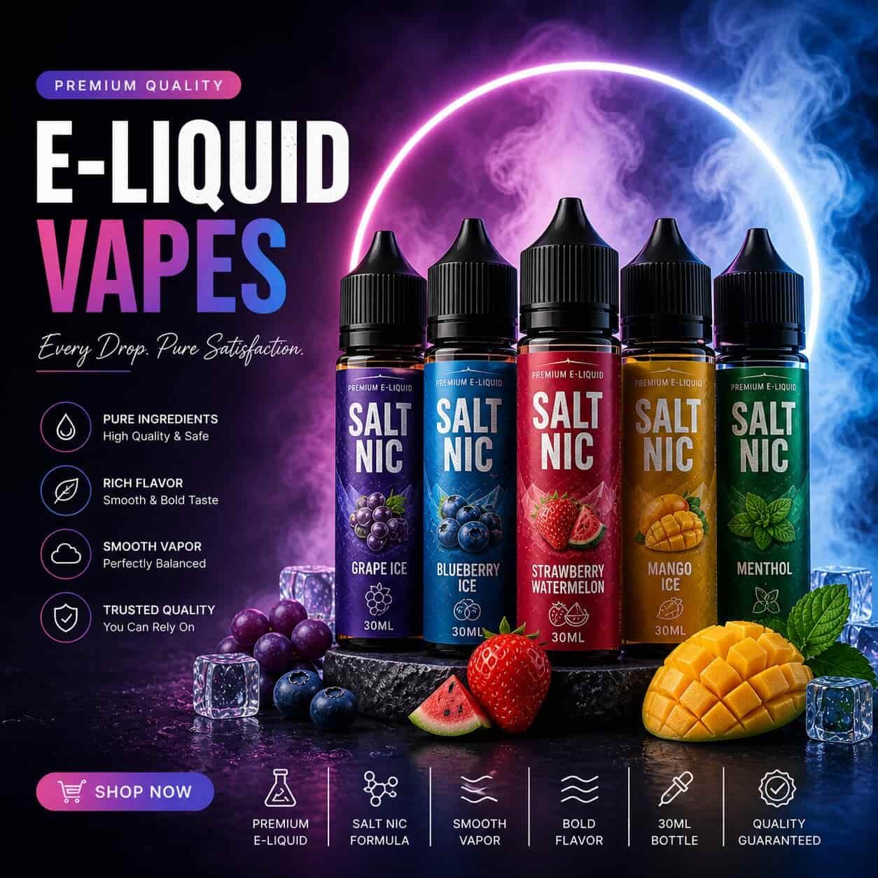 E-Liquid Vapes Category Banner VapeDubaiCity